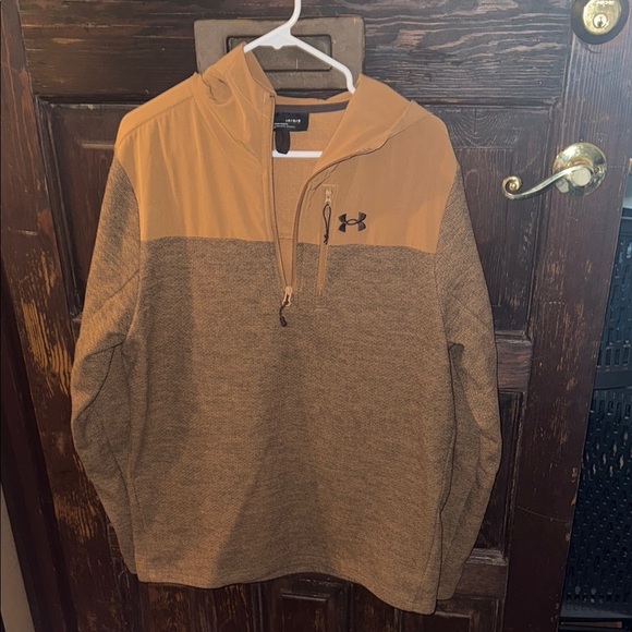 Under Armour Tan and Brown Pullover Hoodie - Picture 1 of 3